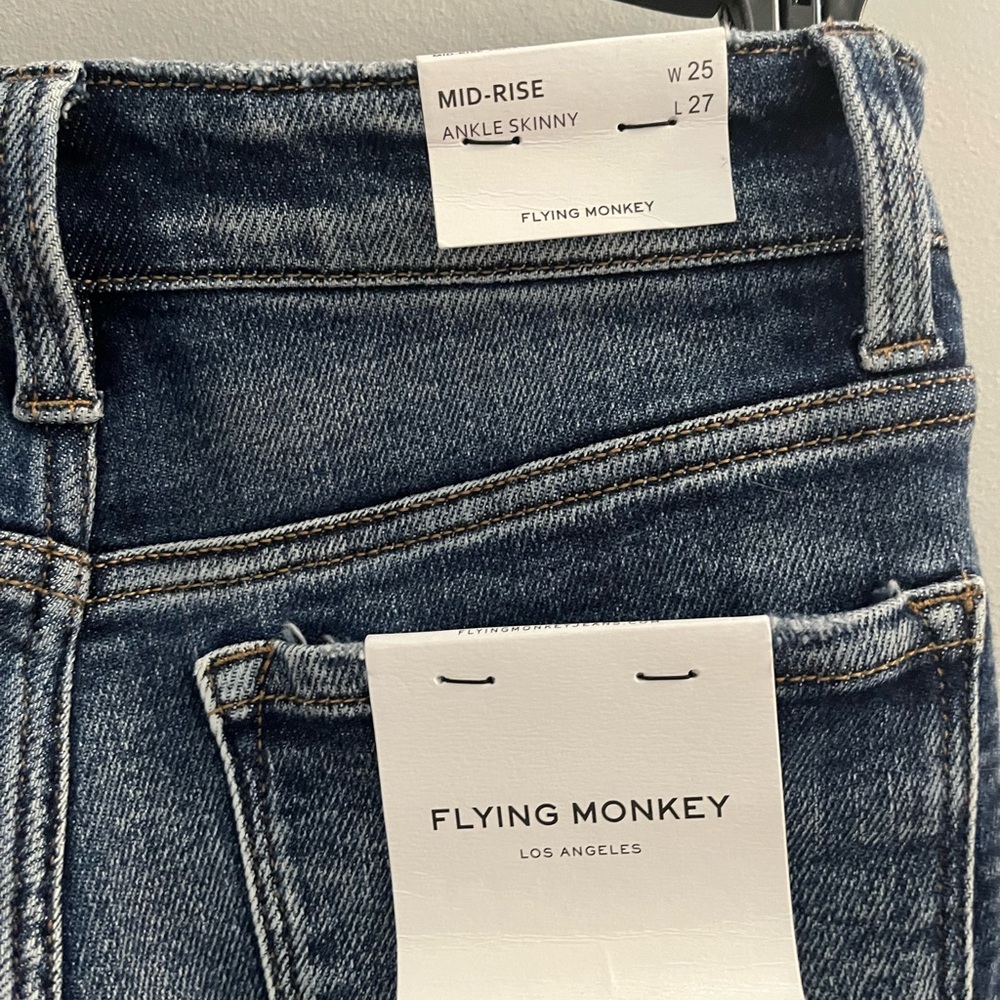 Flying Monkey Blue Denim Ankle Jeans
